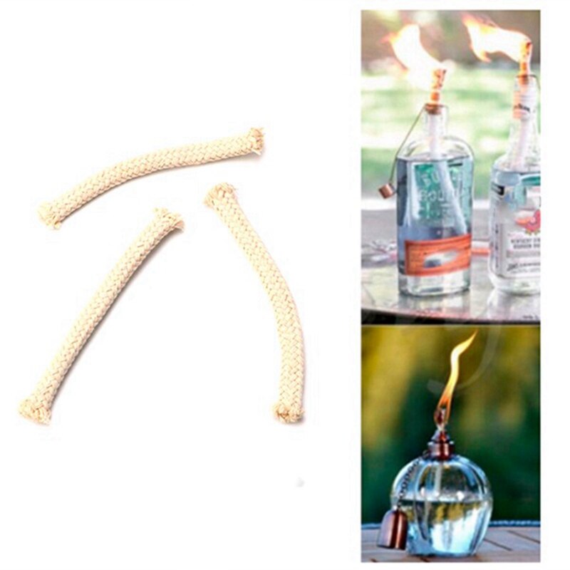 100Pcs Cotton Wick Burner for Lamp Torch Oil Wine Bottle Coffee Pot Siphon Pot Wicks Burner