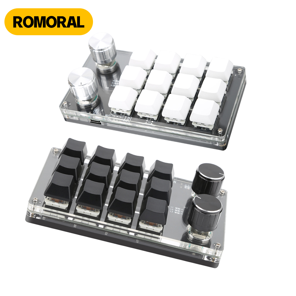 Macropad Macro Mechanische Toetsenbord Mini Gaming Aangepaste Programmeerknop Keypads Rode Schakelaar 3/4/6/12 Toetsen Voor Ps Pr Ai An