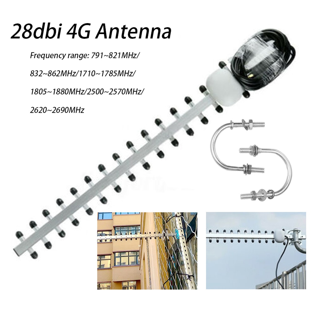 4G 25dBi Sma Male Wifi Signaal Booster Wireless Directionele Computer Kabel Outdoor Accessoires Yagi Antenne Modem RG58 1.5M