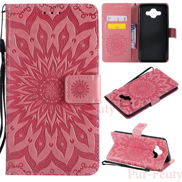 Coque pour samsung galaxy  j7 neo  j701 j701f/ ds  j701mt coque flip cover 3d peinture portefeuille pour sm -j701f/ ds sm -j701mt sm -j701m: Étui rose