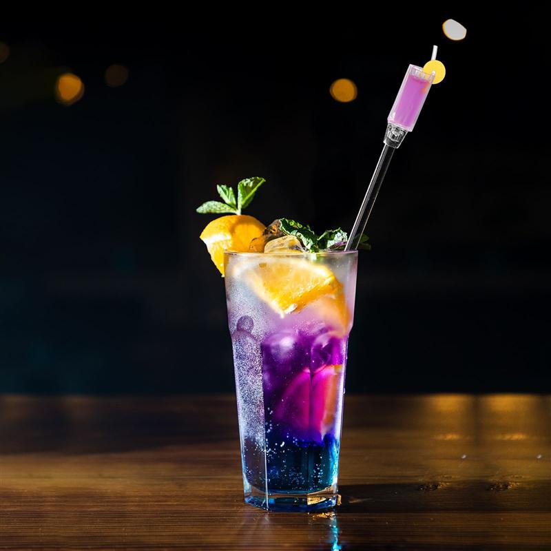 10 st 23cm söta cocktaildrink mixer bar omrörande mixerstavar med färgglada miniatyrtillbehör (slumpmässig färg)