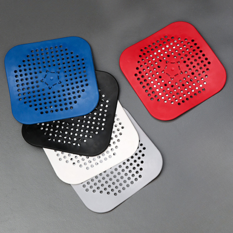 Colector de pelo para drenaje de suelo, tapón desodorante antibloqueo para ducha, almohadilla de silicona, filtro de tapón para fregadero, colador de alcantarillado, suministros de baño