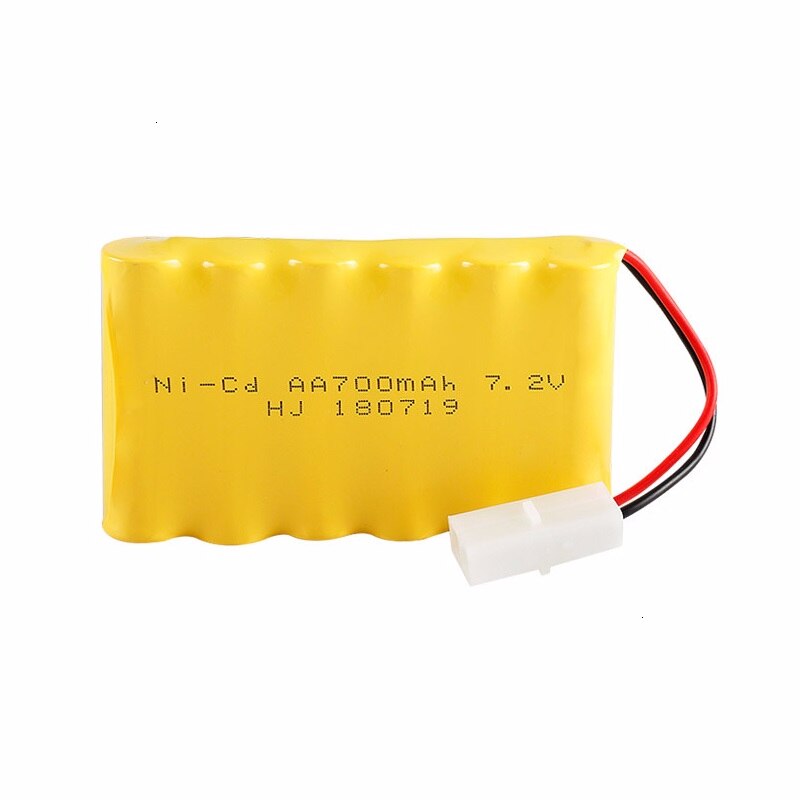 Batería ni-cd 7,2 v 700mah + cargador USB para juguetes Rc, coche, tanque, tren, Robot, barcos, pistolas AA 7,2 v, paquete de batería recargable, (Tamiya): White