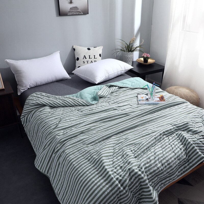 Vasket bomuld utrykt plaid sommerkøler hudvenlig børneklimaanlæg sommer tynd quilt quilt kerne  lb62702