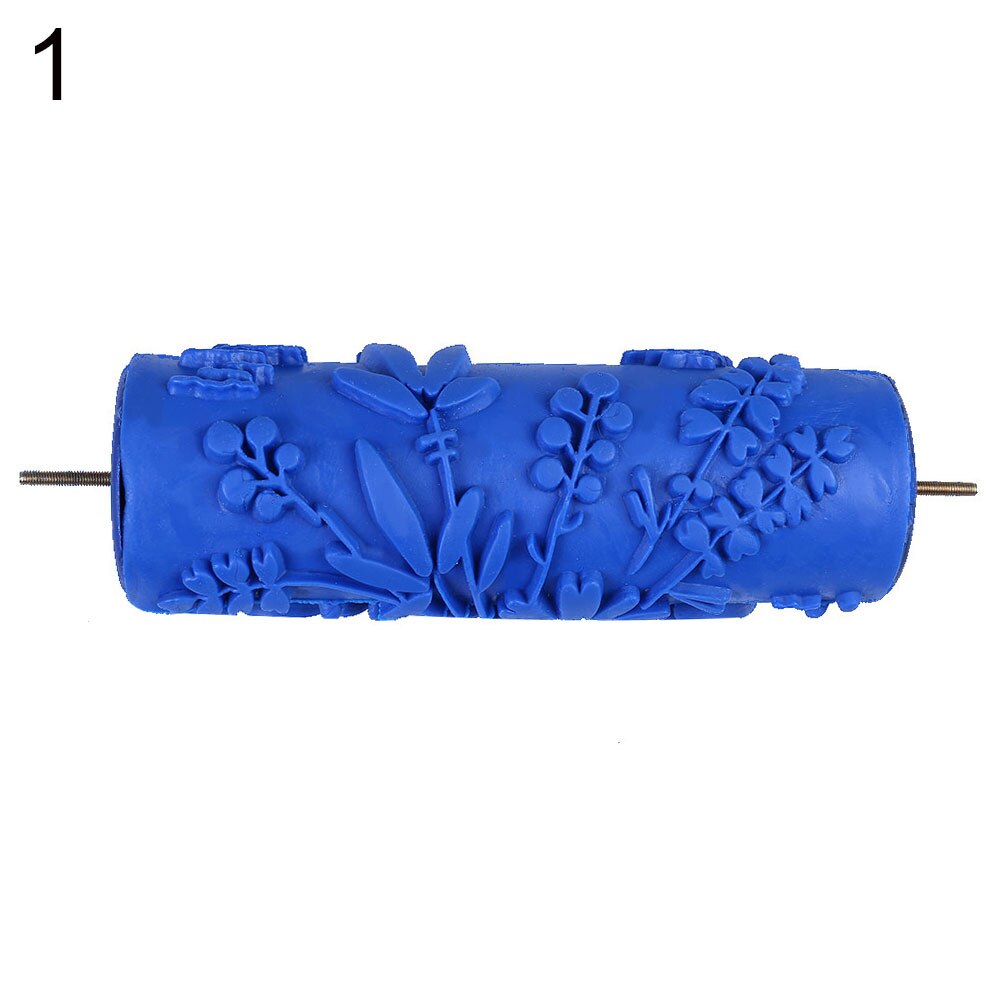 Soft Rubber Paint Roller Iron Pattern Painting Rollers Brush Wall Art Decoration Embossing Tool DIY Paint Wall Roller Brush: 1