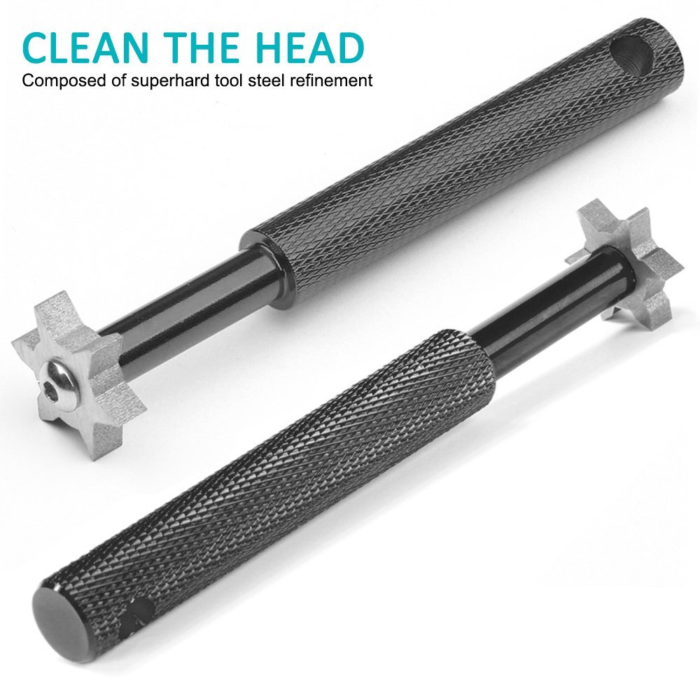 1pc apontador de ranhuras do clube de golfe + 1pcs escova de golfe novo, pode limpeza e afiar kit para cunhas e ferros para golfista