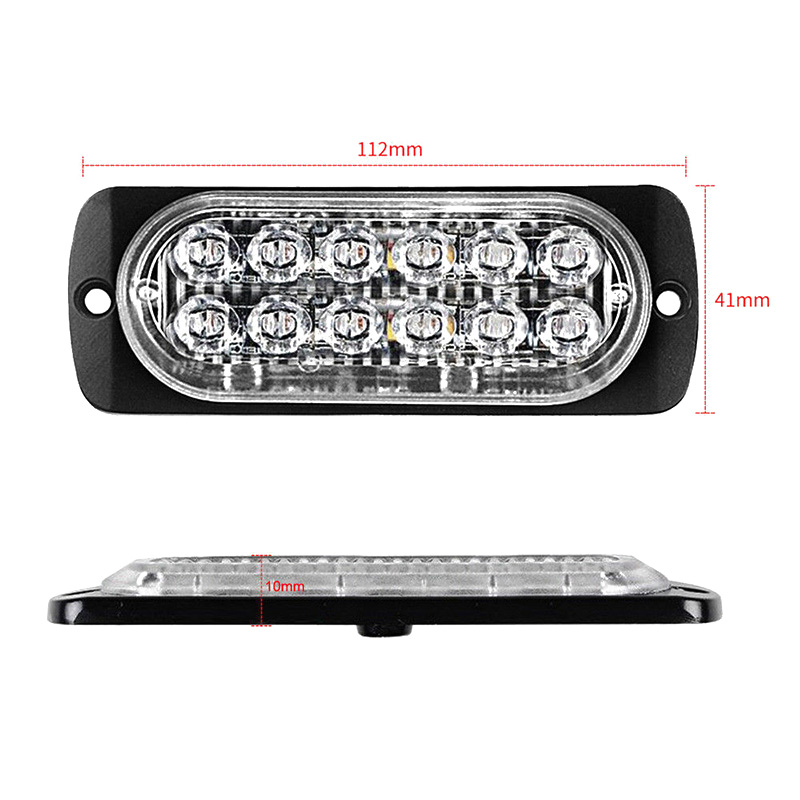 Luz roja antiniebla Universal para remolque de coche y camión, 12LED, 12V de CC a 24V, 36W