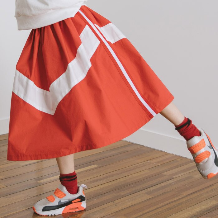 Color Block Chic jupes longues pour enfants fille 8 10 12 ans 100% coton décontracté enfants fille bas