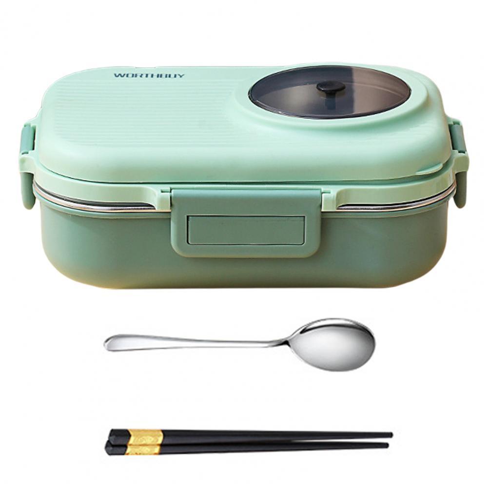 Camera Lunch Box For Kid School Bento Lunch Box 304 Stainless Steel Food Container Leak-Proof Lunch Container: Green
