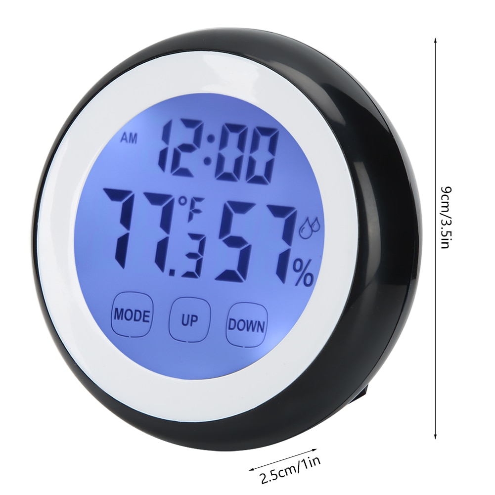 Digital Alarm Clock Desk Table Clock Electronic Touching Digital Electronic Alarm Clock with Temperature Humidity Display