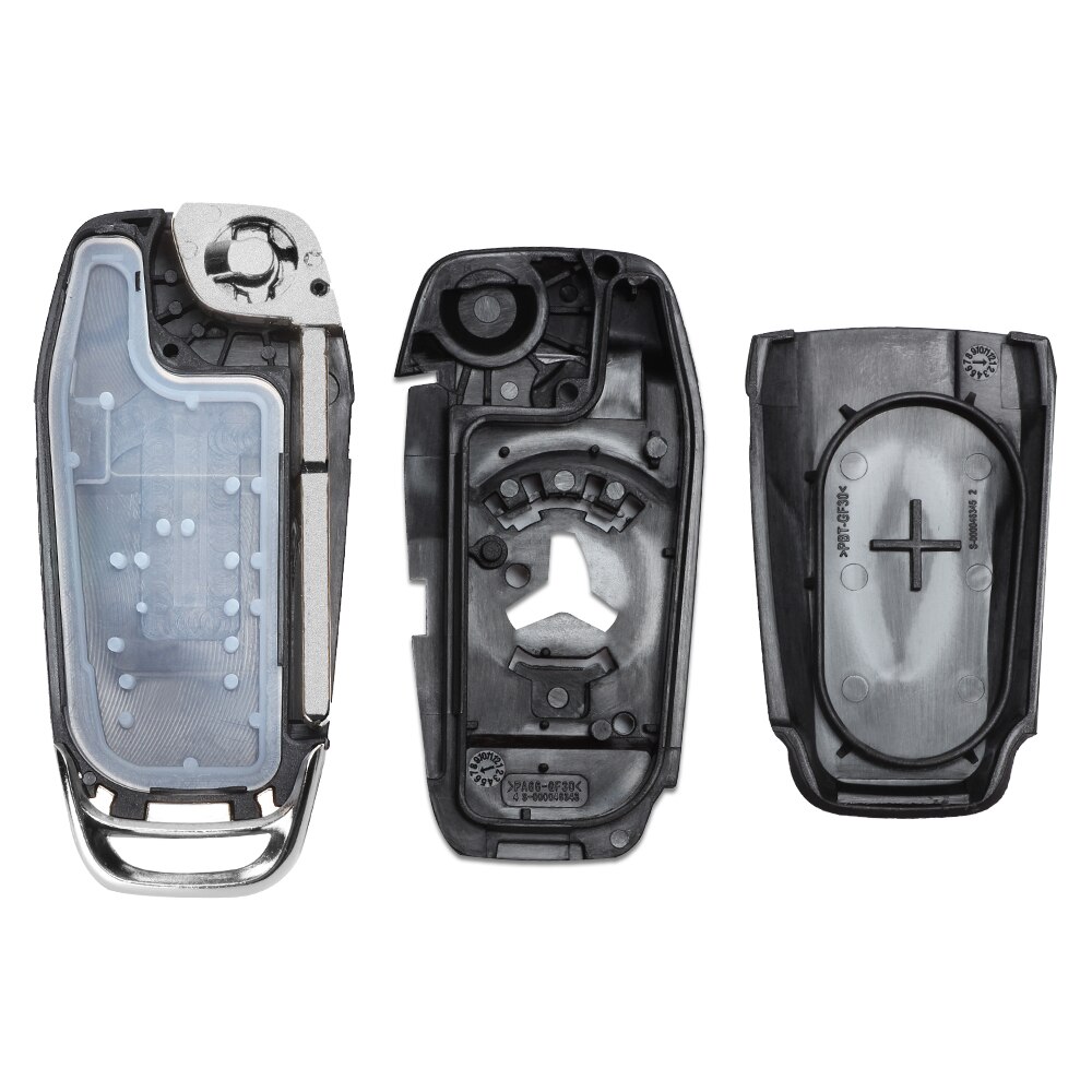 Keyecu flip-afstandsbediening autosleutelbehuizing voor ford fusion edge explorer fcc id : n5f-a08 taa (alleen behuizing)