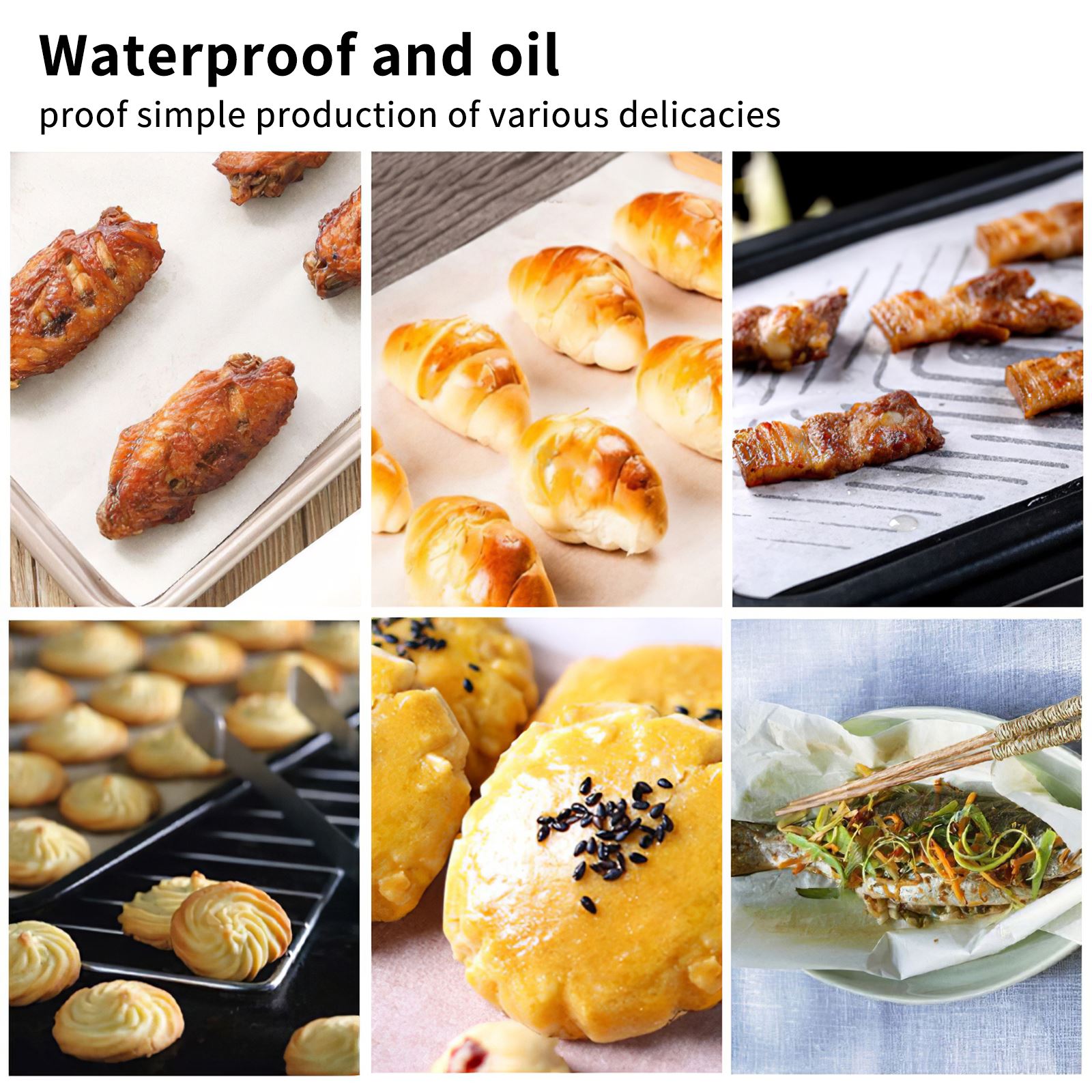 Papier de cuisson antiadhésif, haute température, four à micro-ondes, grille, tapis de cuisson, outils de cuisson, fournitures de cuisine