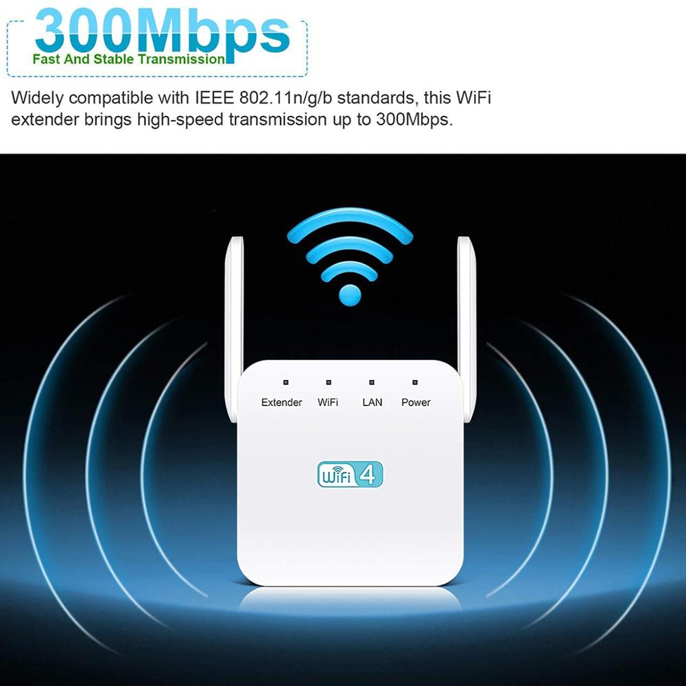 300Mbps Wireless WiFi Repeater Extender Amplifier 802.11N Wi Fi Booster Long Range Repiter Wi-fi Access Point AP Easy Setup