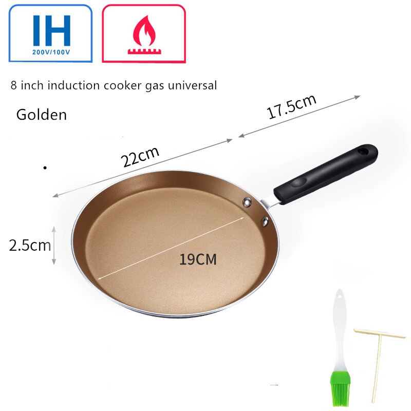 Nonstick Pan Pancake Steak Frying Pan Melaleuca Cake Special Small Omelette Breakfast Pan Pancake Pan: Golden Medium