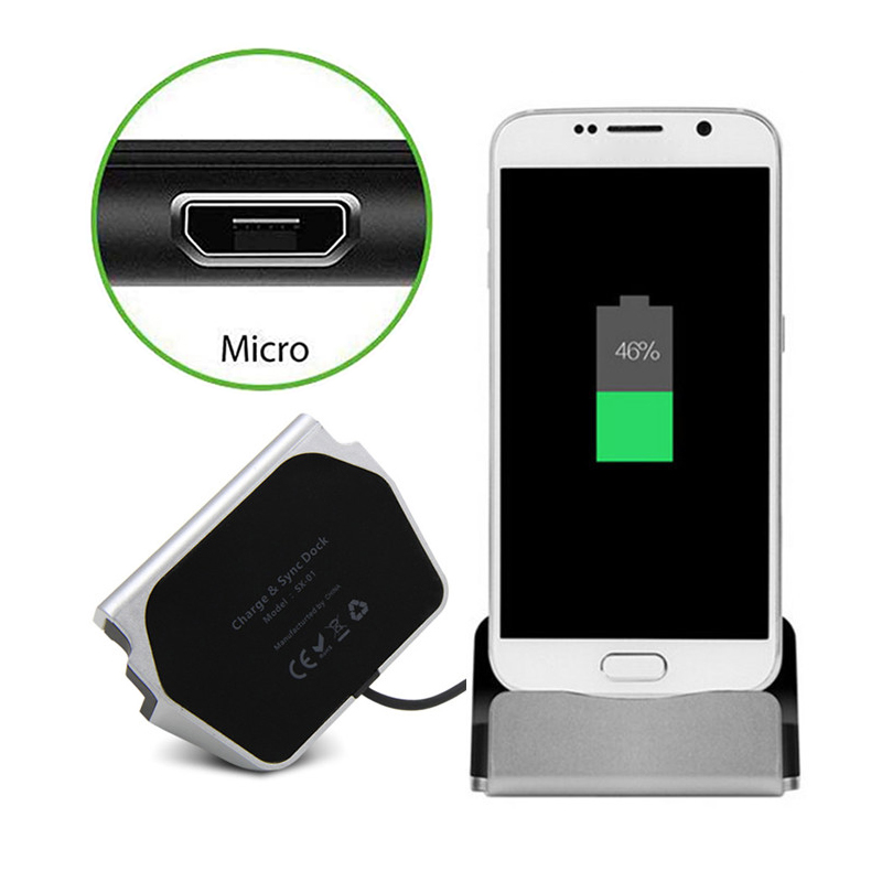 USB Schreibtisch Ladegerät Für Samsung S8 Xiaomi Huawei LG HTC Android Telefon Mikro Typ-C iPhone Dock Ladegerät Docking Bahnhof Ladung: Rose Gold / Pro Mikro USB Hafen