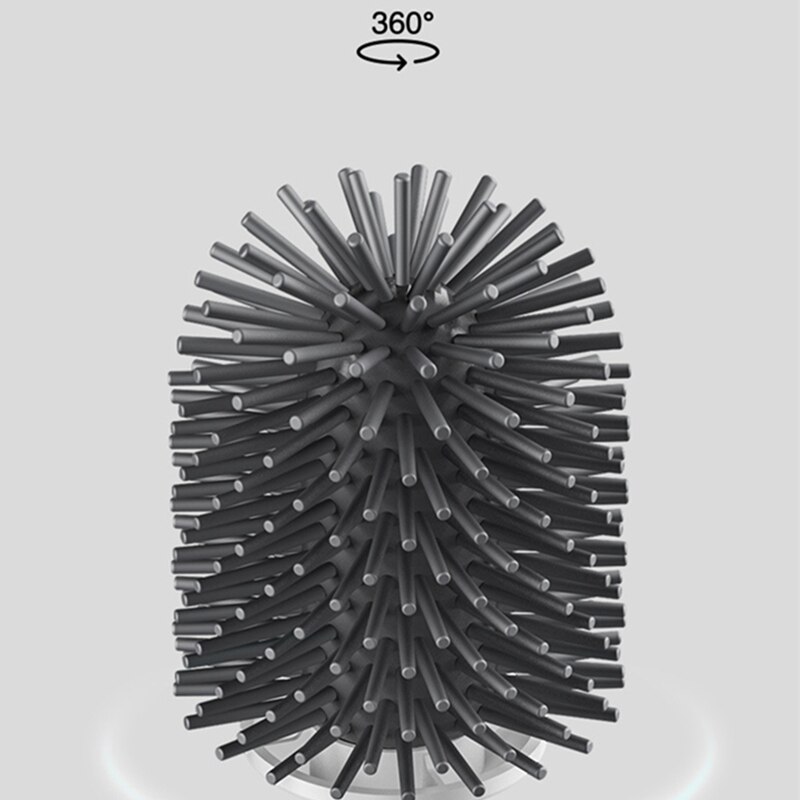 Brosse de toilette en Silicone à poils souples, support mural pour salle de bains, outil propre, caoutchouc thermoplastique Durable