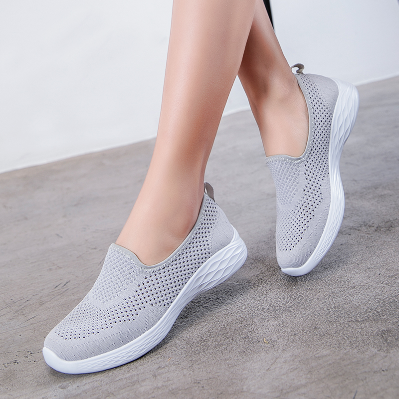 Platform sneakers dames platte zool hardloopschoenen mesh ademende dames sport loafers lichte schoenen dames