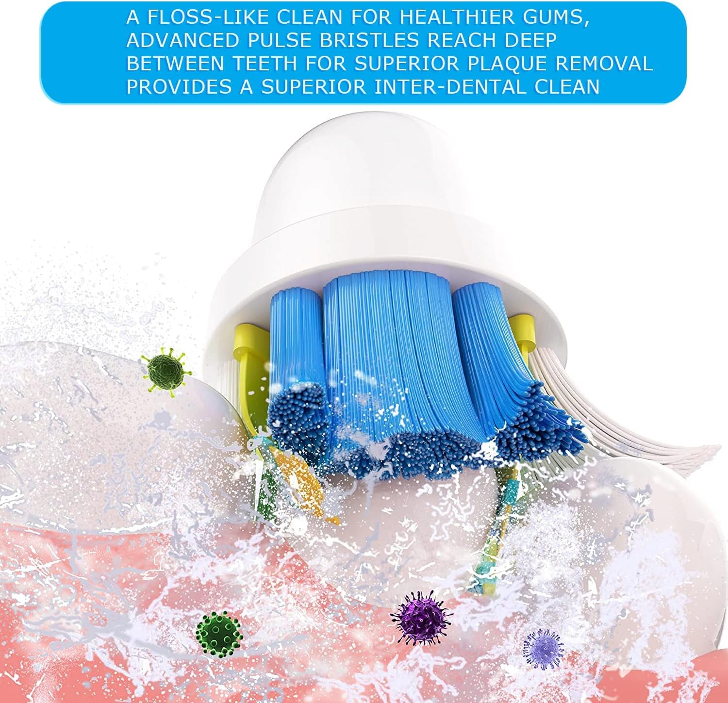 4 Stuks Opzetborstels Voor Oral B Braun Floss Action Pro 7000 Pro 1000 Pro 3000 Pro 5000 Vitaliteit Tandenborstel Modellen
