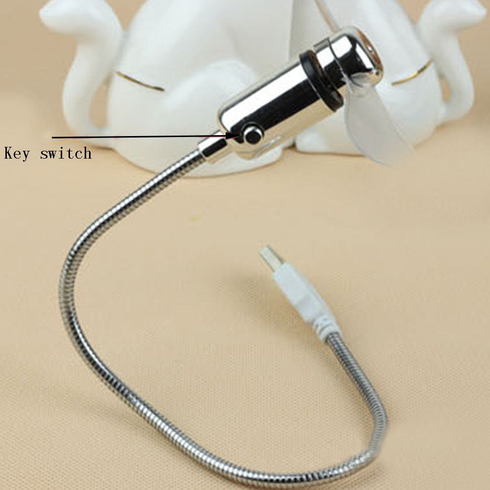 MiniB Flexible Gooseneck LED Light Fan For PC Laptop Flexible