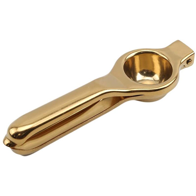 Manual Lemon Juicer Stainless Steel Juicer Press Citrus Handle Lime Squeezer Tool, Gold