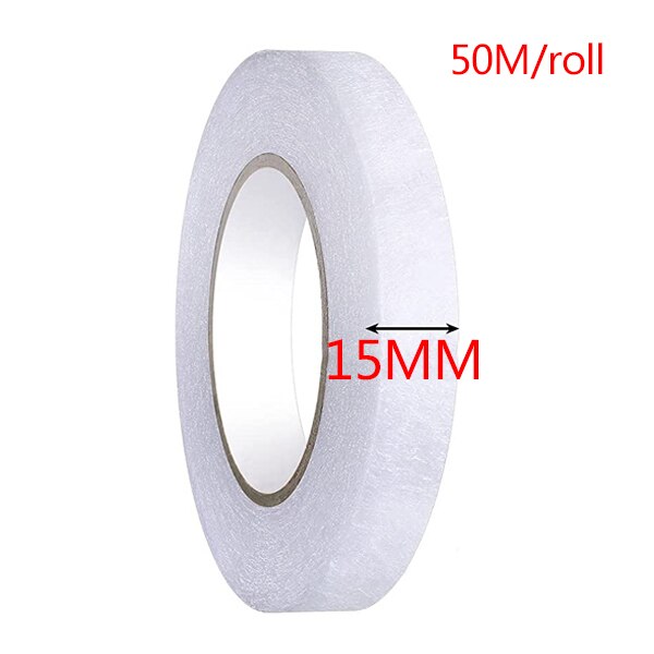 Cinta de fusión de tela de doble cara de 50M, dobladillo sin coser, cinta adhesiva de planchado para pantalones, vestidos, accesorios de ropa: 1