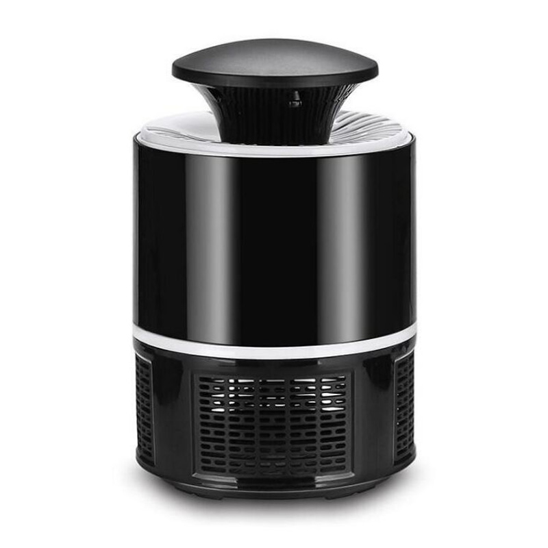 Sommar skadedjursbekämpning mini led nattlampa myggulliminator ljus ljud myggfångare inomhus mygglampa: Svart