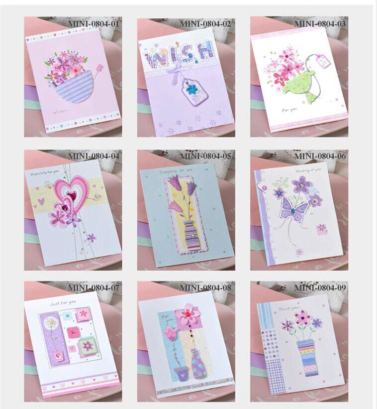 cute paper 3d handmade cards flower message cards greeting cards