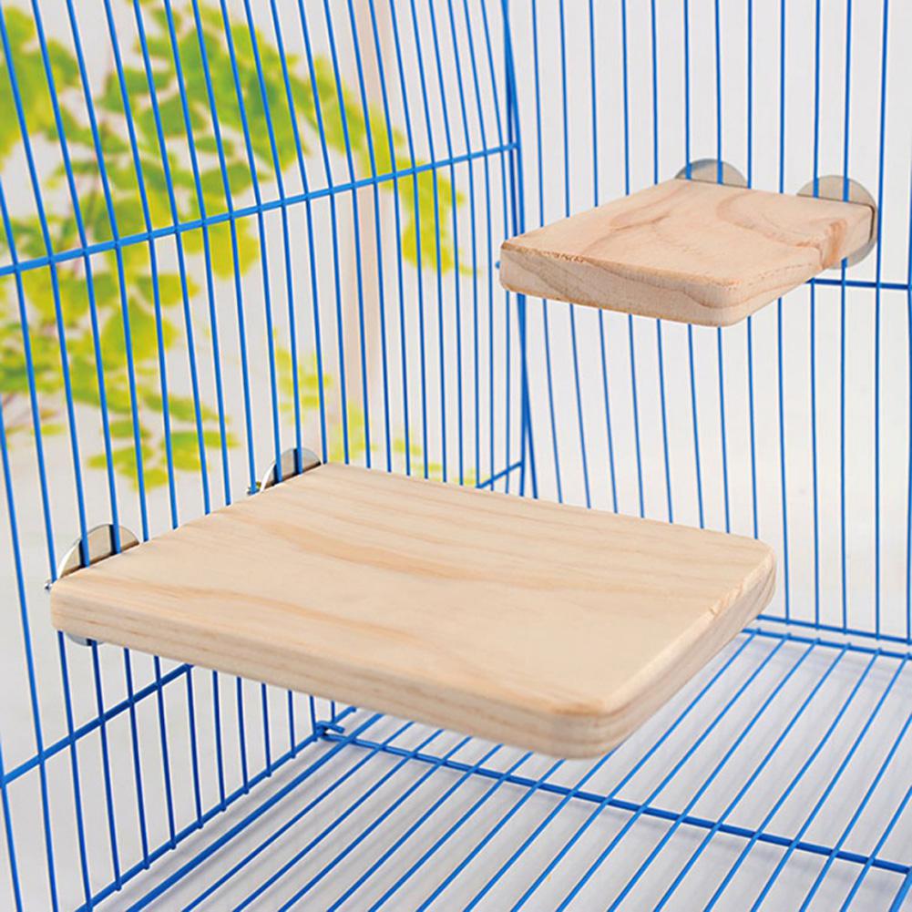 MeterMall Chinchilla Hamster Springboard Squirrel Parrot Bird Standing Platform Wooden Pet Toy