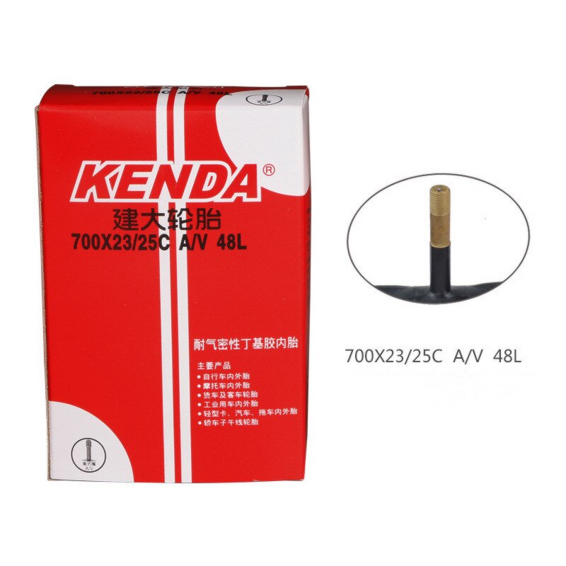 KENDA chambre à air de vélo pour vélo de voyage de route 700*23/25C 700*28/32C 700*35/43C AV/FV pièces de vélo chambre à air en caoutchouc butyle: 700x23-25C AV 48L