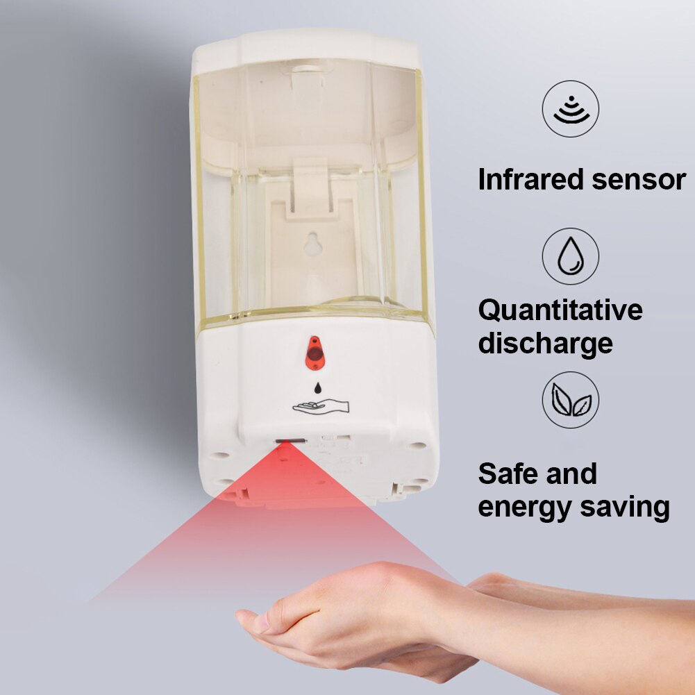 900ml Smart No Touch Wall-mount Foam Liquid USB Powered Soap Dispenser Container