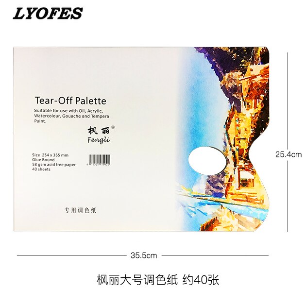 A4/8K Wegwerp Tear-Off Palet Papier Verf Palet Papier Pad Voor Kunstenaar Gouache Acryl Olieverf aquarel Art Supplies