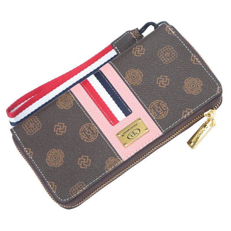 Billeteras largas para mujer, Cartera de grande de para mujer, tarjetero de cuero PU, monedero de para mujer, billetera con cremallera y borlas para niña: 1-type3