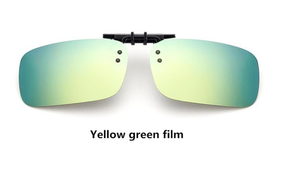 UV400 Lens Clips On Sun Glasses Driving Night Vision Lens Sun Glasses Cool Polarized Mirrored Male Anti-UVA For Men Women Descr: 02