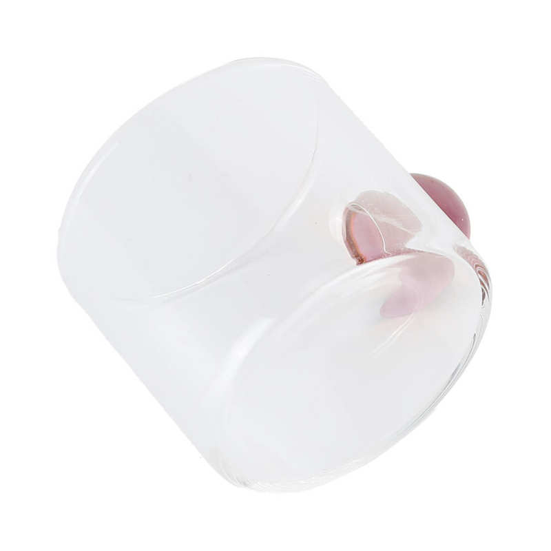 Tasse à thé en verre Transparent de 120ml, tasse à café résistante à la chaleur avec poignée en boule