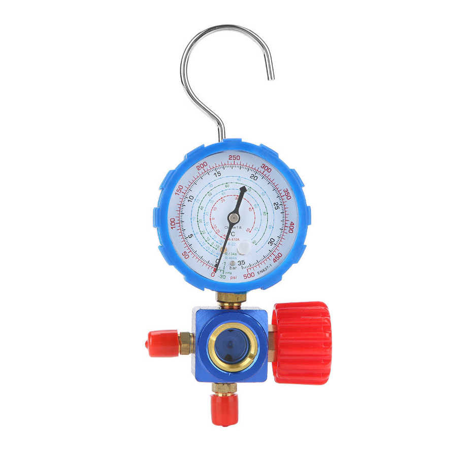 500 psi kylmedelsgrenrör manometer ventil tryckmätare luftkonditioneringsverktyg med visuell spegel för  r12 r502 r22 r410
