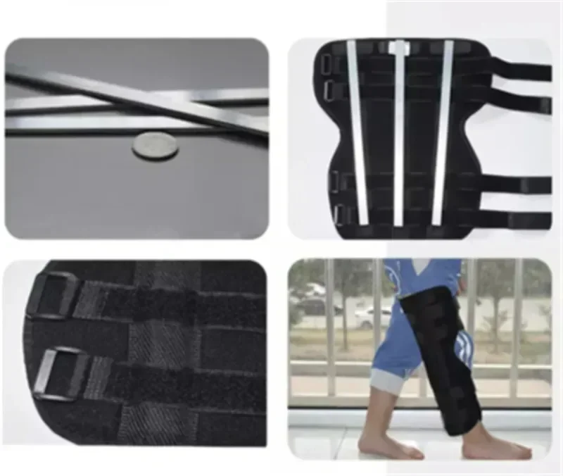 Correias ajustáveis de fixação da articulação do joelho para adultos/crianças, fixação de placa de aço para menisco do joelho e fraturas da coxa após cirurgia