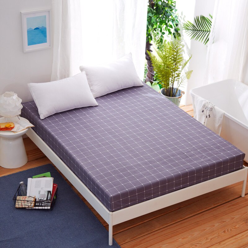Purple Flower Mattress Cover 180x200 Single Mattress Protector Bed Bug Proof Dust Mite Mattress Pad Cover for Mattress 45: Burgundy / 150x200x30cm