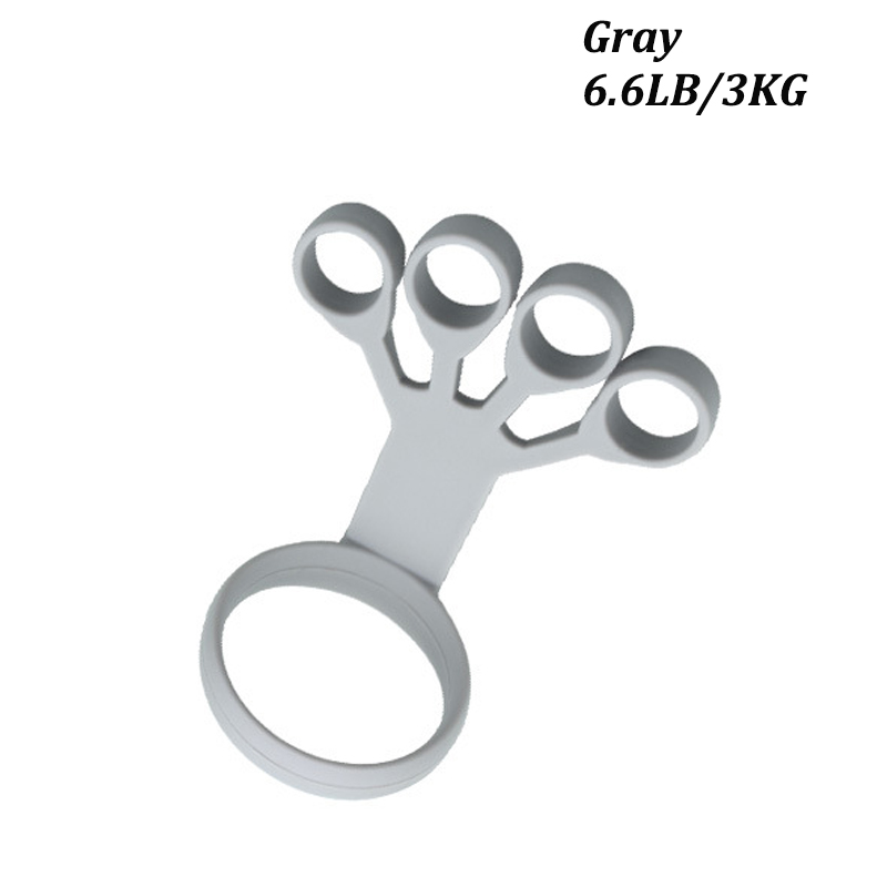 Siliconen Vinger Trainer Wrist Sterkte Oefening Handgreep Vinger Expander Workout Hand Gripper Revalidatie Workout Fitness: Black