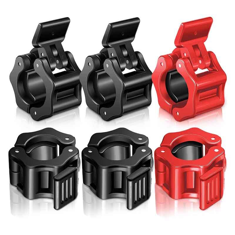 6 Pcs 1 Inch Quick Release Barbell Lock Clamp for Workout Weightlifting Fitness Training Bodybuilding: Default Title