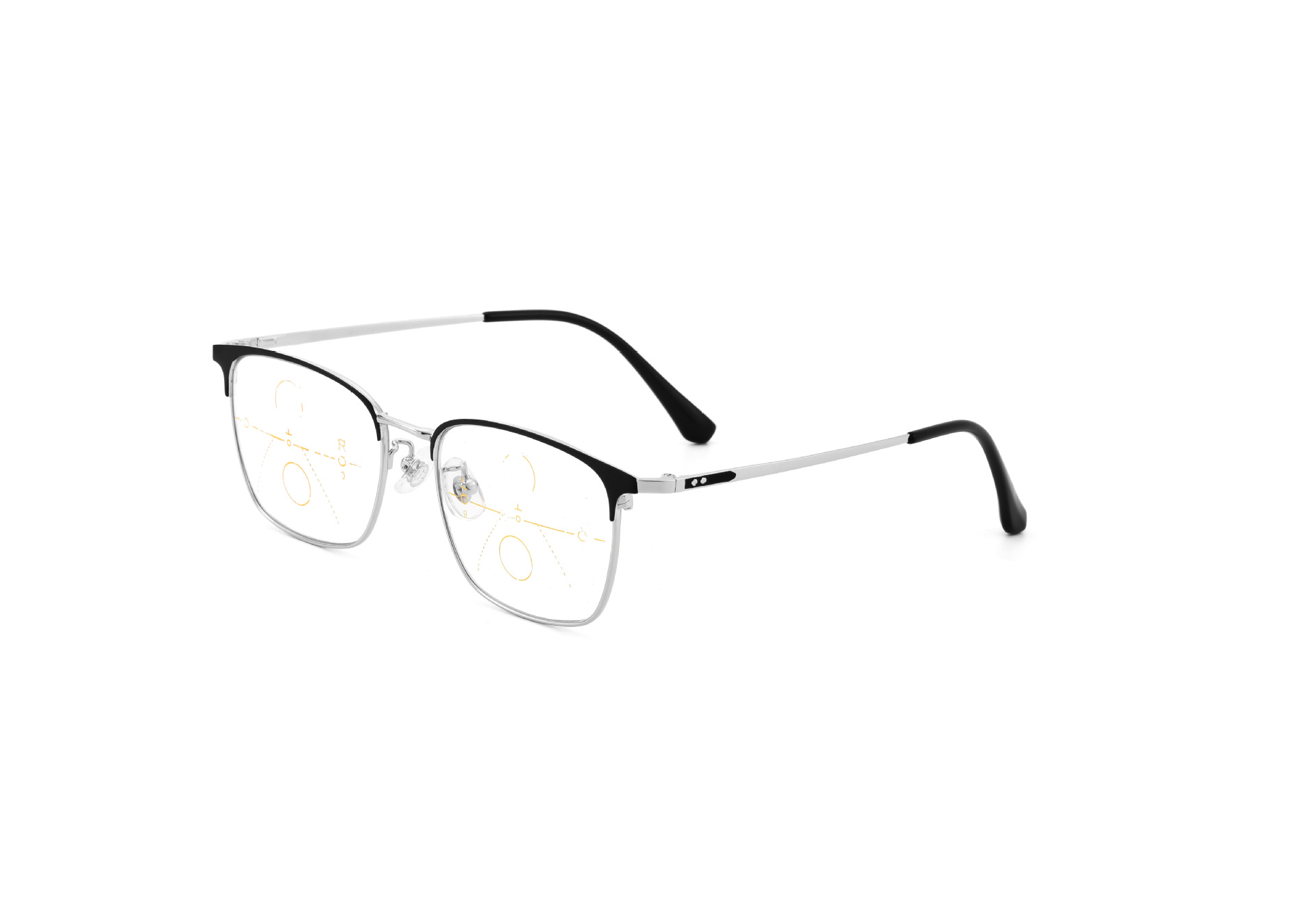 Can See Far To See Near A Body Progressive Multi-focus Anti-blue Light Two-color Reading Glasses
