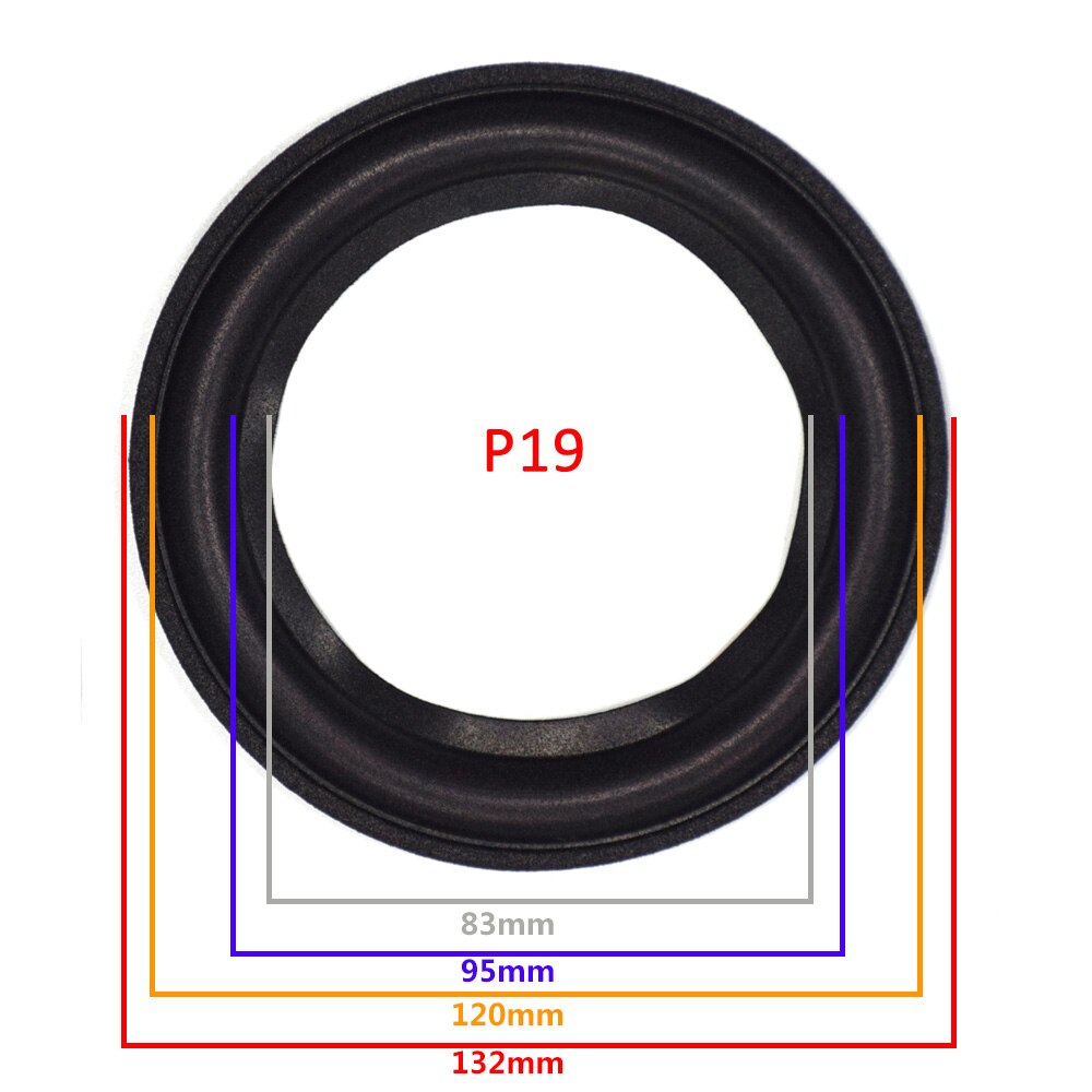 Altavoz de espuma de 5 pulgadas con borde envolvente, Woofer de reparación de borde plegable, anillo de Subwoofer, bricolaje, Accesorios de reparación, suspensión de altavoz: 1 Piece / P19