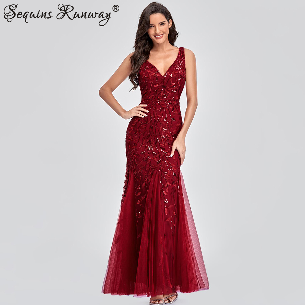 Sexy vintage Maxi Pailletten cocktail Kleid brautjungfer Prom Kleider für Frauen Lässige Party langarm club Bodycon Kleid vestidos