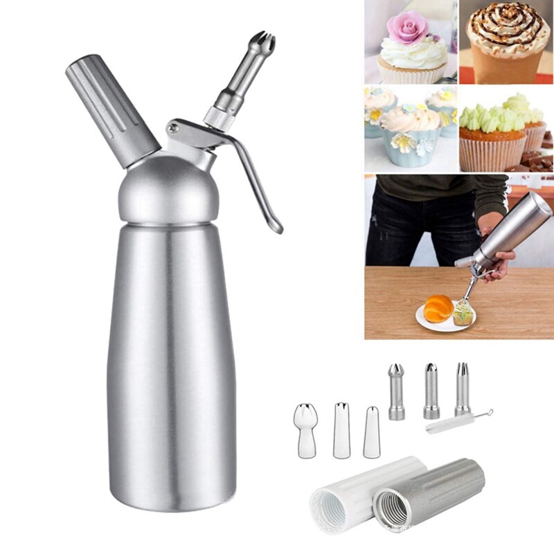 Whipped Cream Dispenser Stainless Steel 500ML Capacity Canister Homemade Whipped Cream Maker
