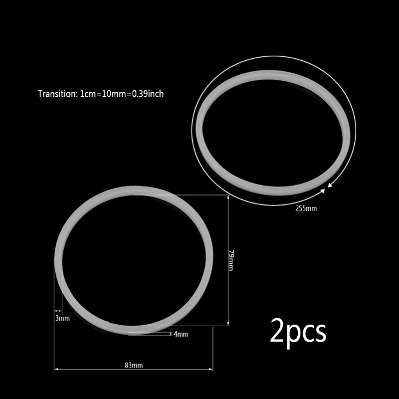 2 stk. 8.3cm gummi o-formede udskiftningspakninger forseglingsringdel til blenderpresser 19qe