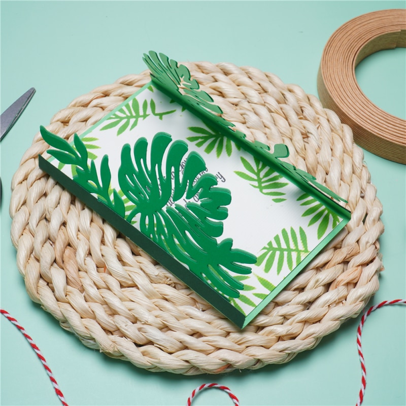 InLoveArts tropikalne liście granicy metalu wykrojniki szablony umierać skaleczenie dla DIY karta papierowa robić scrapbookingu wytłaczanie dekoracyjne rękodzieło