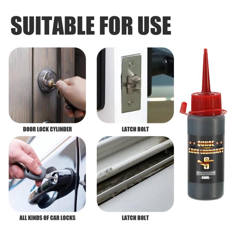 60ml Door Lock Loose Rust Lubricating Oil Lock Core Maintenance Agent Anti-rust Lubrication Universal