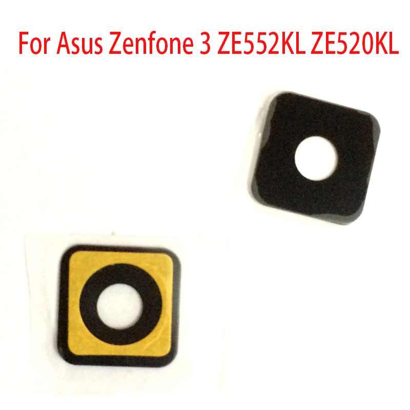 Cristal de lente de cámara trasera para Asus Zenfone 3 ZE552KL ZE520KL, cubierta de lente de cámara trasera con pegamento, 2 unids/lote