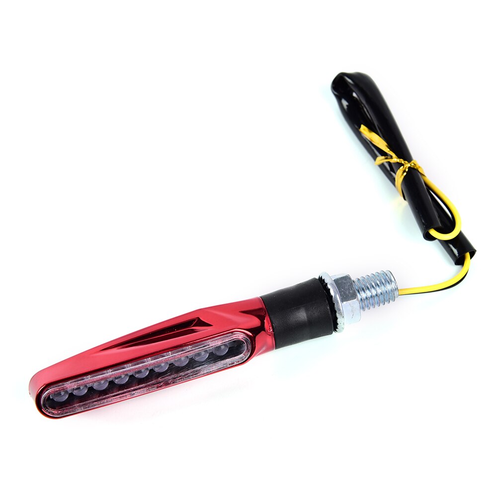 Intermitentes LED secuenciales para motocicleta, luces intermitentes de agua, indicadores de parada trasera, señal de giro, 1 Uds.