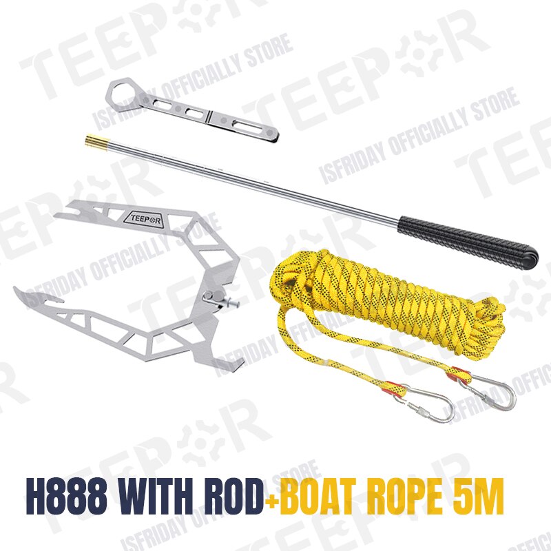 Teepor® - Multi-Purpose Dock Hook): H888 SET Rope 5M