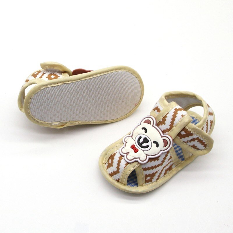 Baby Sandals For Girl Summer Cute Bear Cotton Soft Sloe Baby Boys Toddler Children Kids Shoes Sandals